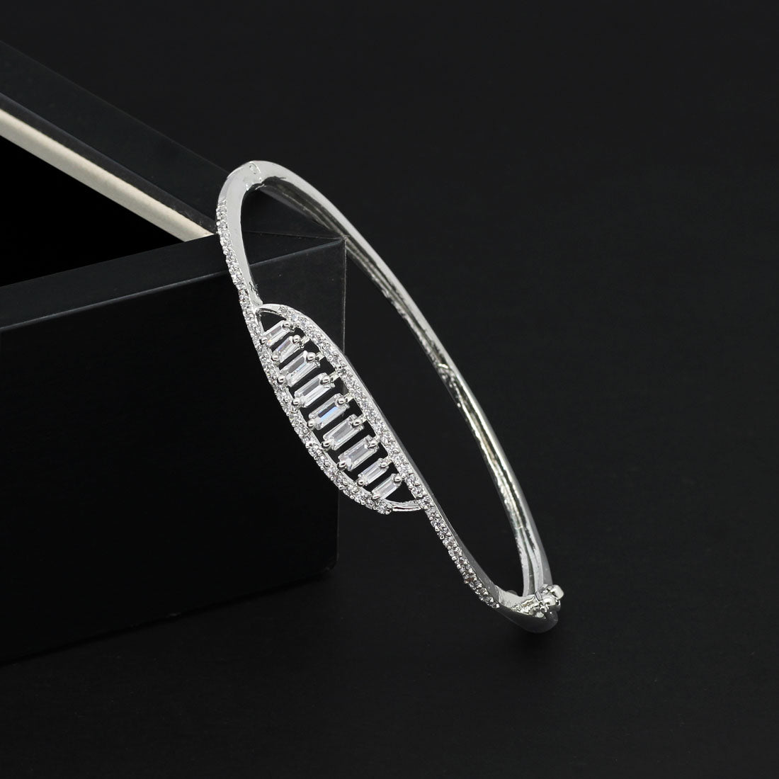 Silver Color American Diamond Bracelet (ADB194SLV)