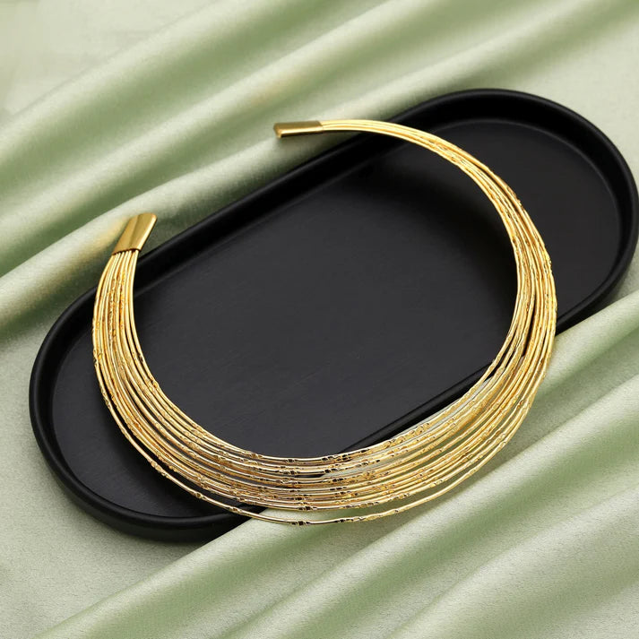 Stylish Gold Color Amrapali Hansli Necklace AMPN105GLD