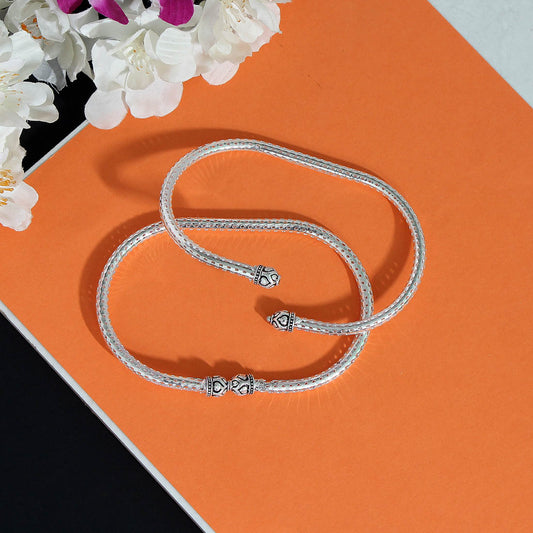 Silver Color Oxidised Anklets (ANK934SLV)