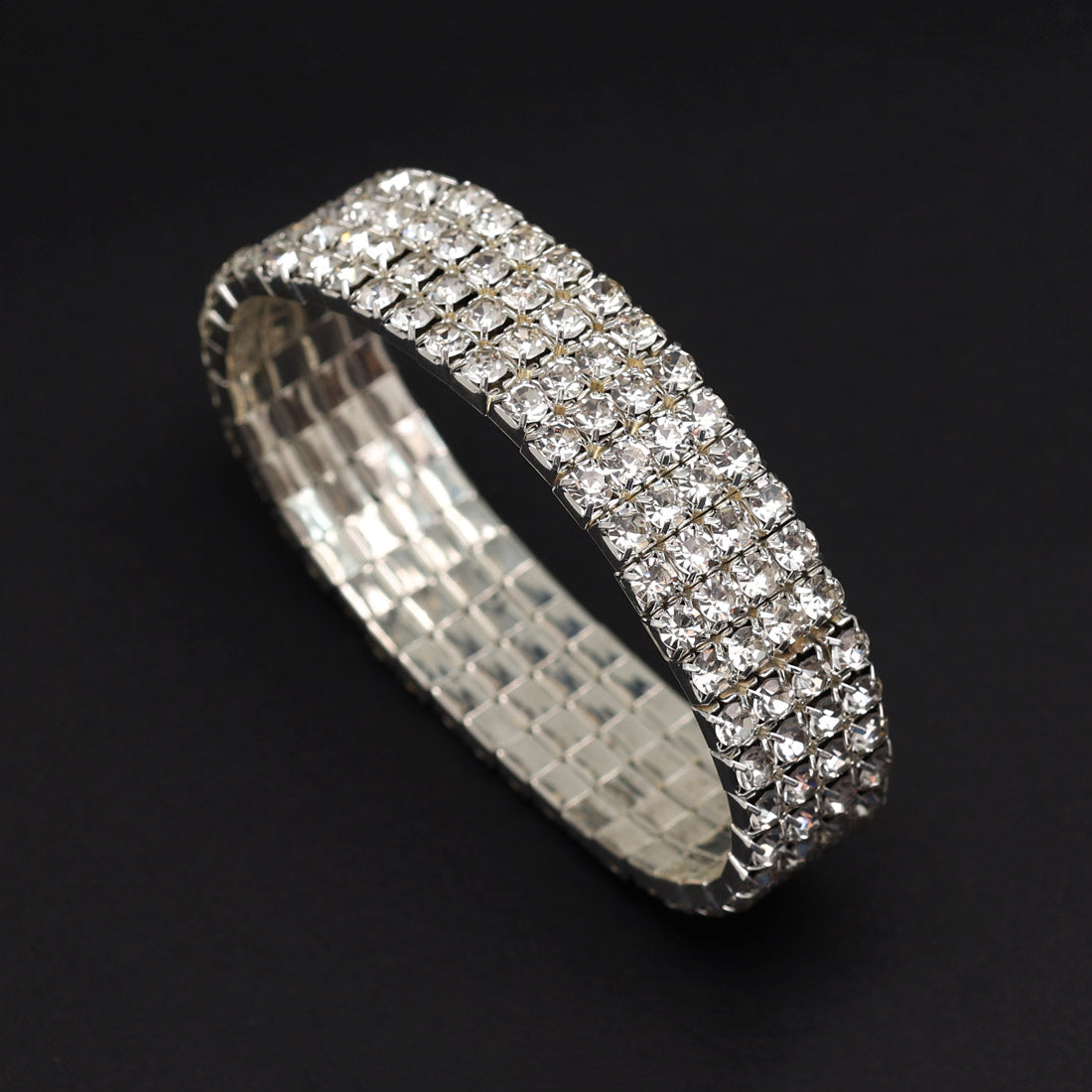 Silver Color Rhinestone Bracelet (CRTB221SLV)