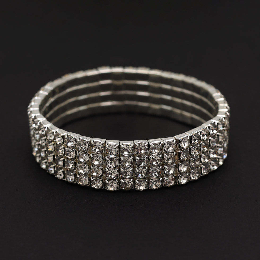 Silver Color Rhinestone Bracelet (CRTB221SLV)