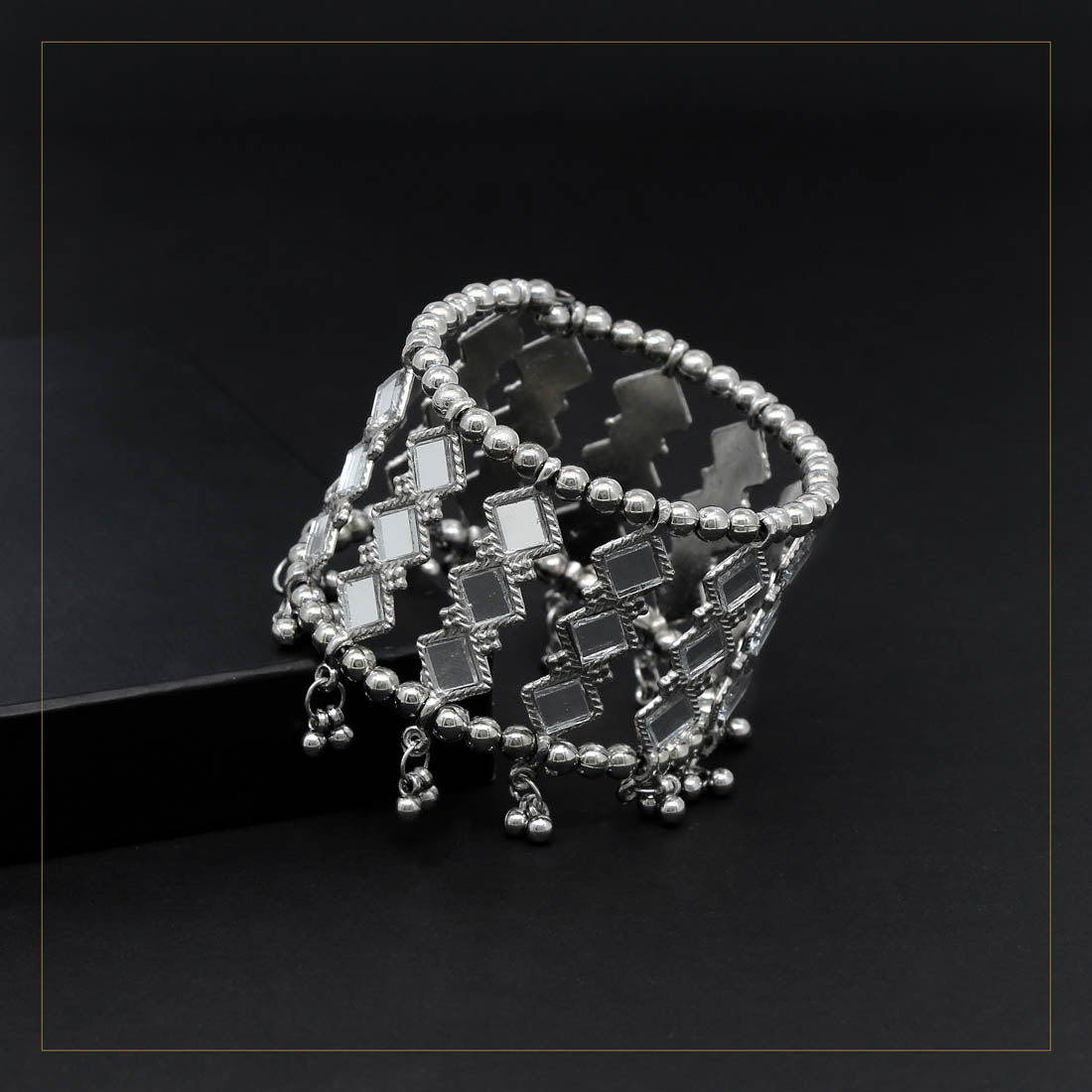 Silver Color Oxidised Bracelet (GSB222SLV)