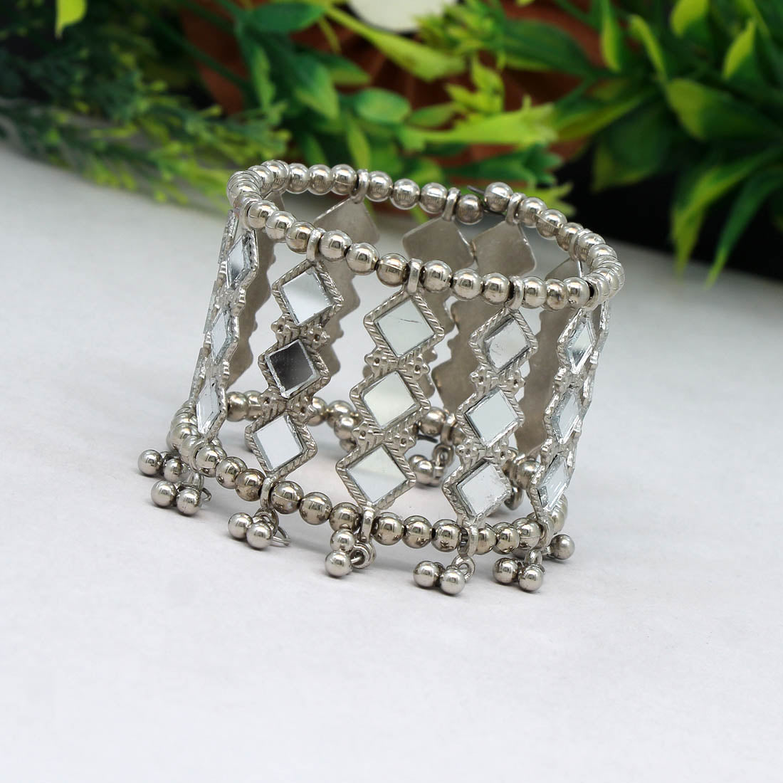 Silver Color Oxidised Bracelet (GSB222SLV)