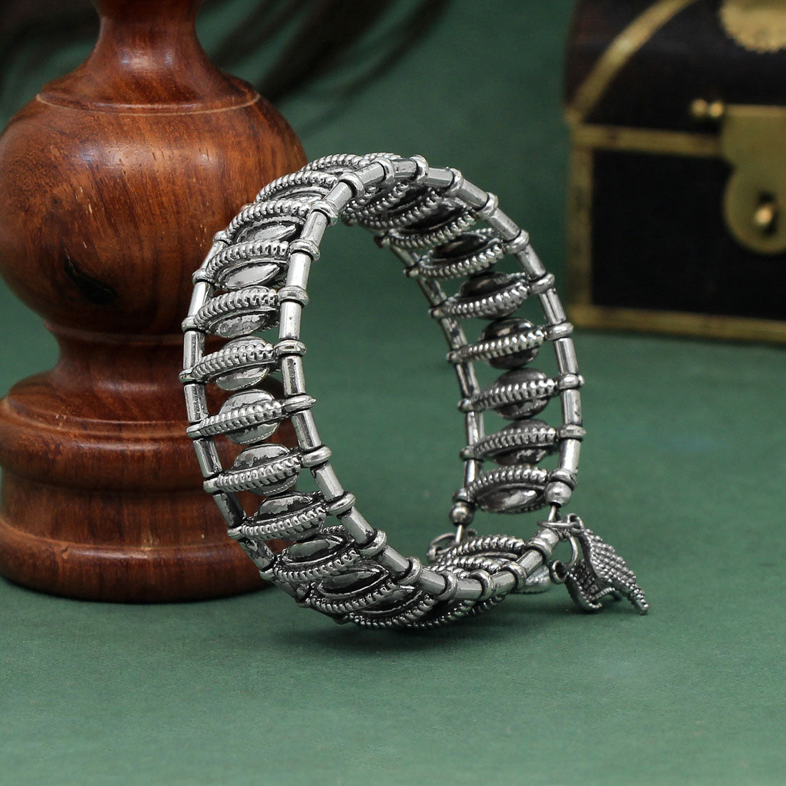 Silver Color Oxidised Bracelet (GSB226SLV)