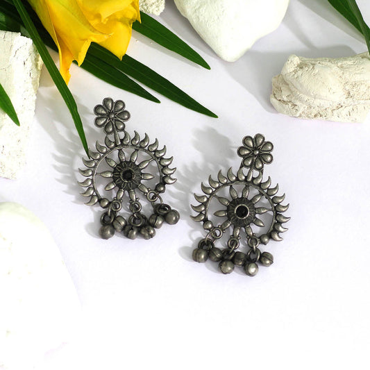 Black Color Oxidised Earrings (GSE2462BLK)