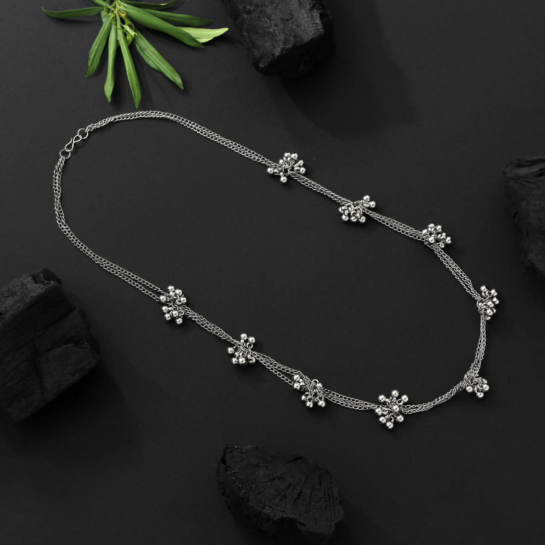 Silver Color Oxidised Necklace (GSN1648SLV)