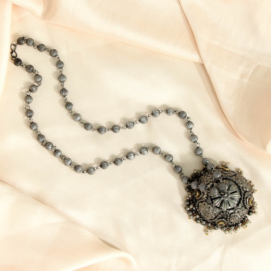 Silver Color Oxidised Necklace (GSN1681SLV)