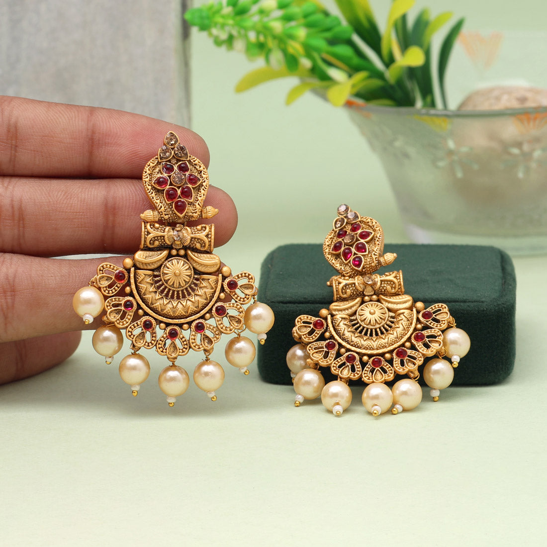 Rani Color Matte Gold Earrings (MGE270RNI)