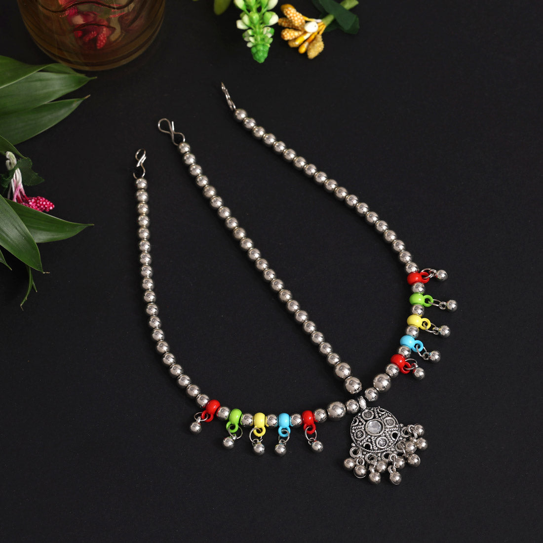 Multi Color Oxidised Matha Patti (MTP349MLT)