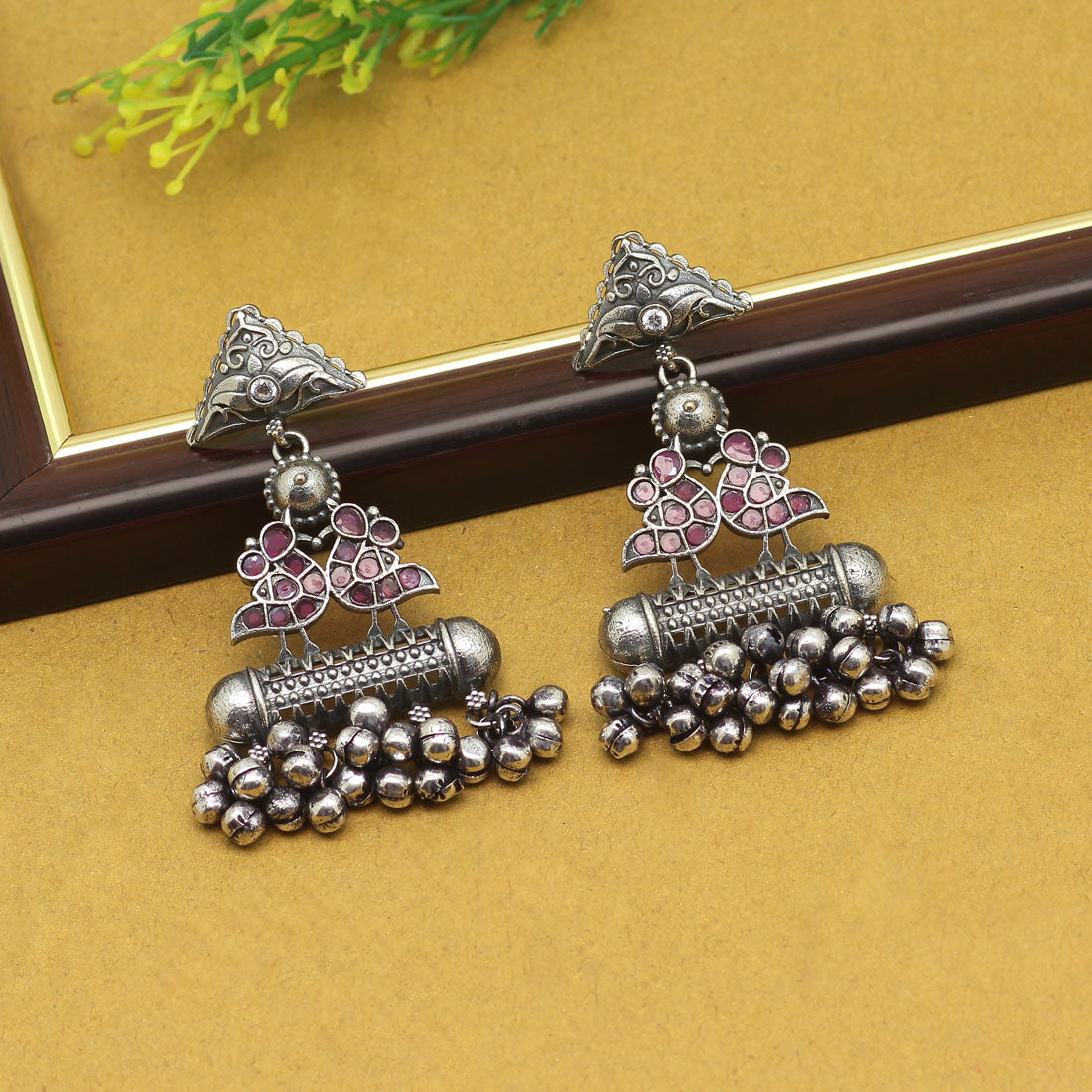 Rani Color Premium Oxidised Earrings (PGSE2732RNI)