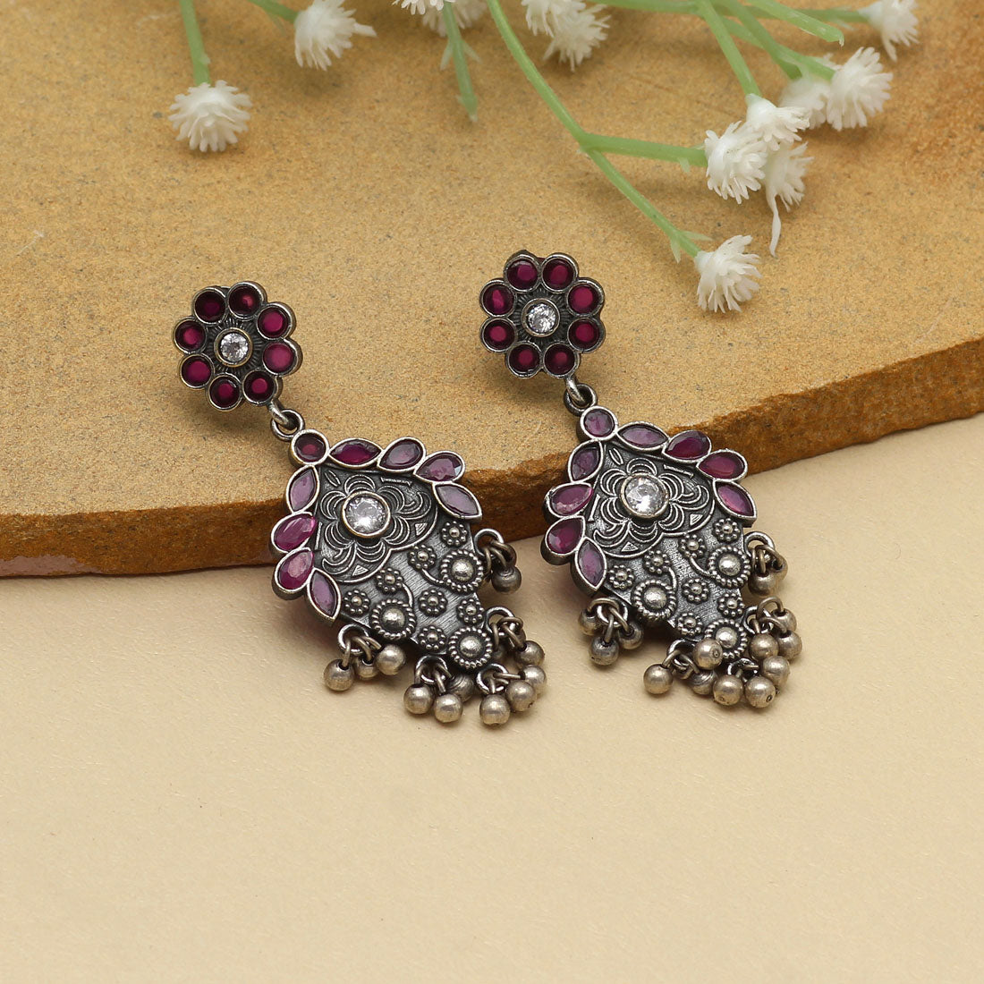 Rani Color Premium Oxidised Earrings (PGSE2739RNI)