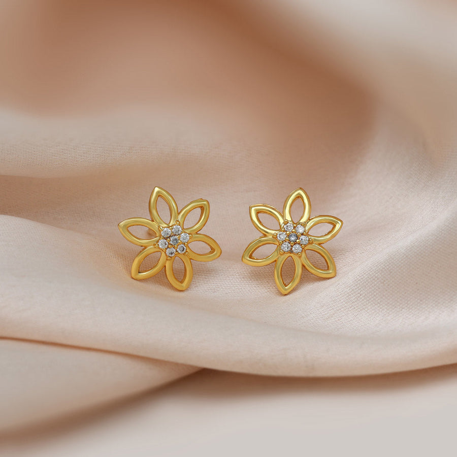 Stud Gold Plated Earrings (STUD201GLD)