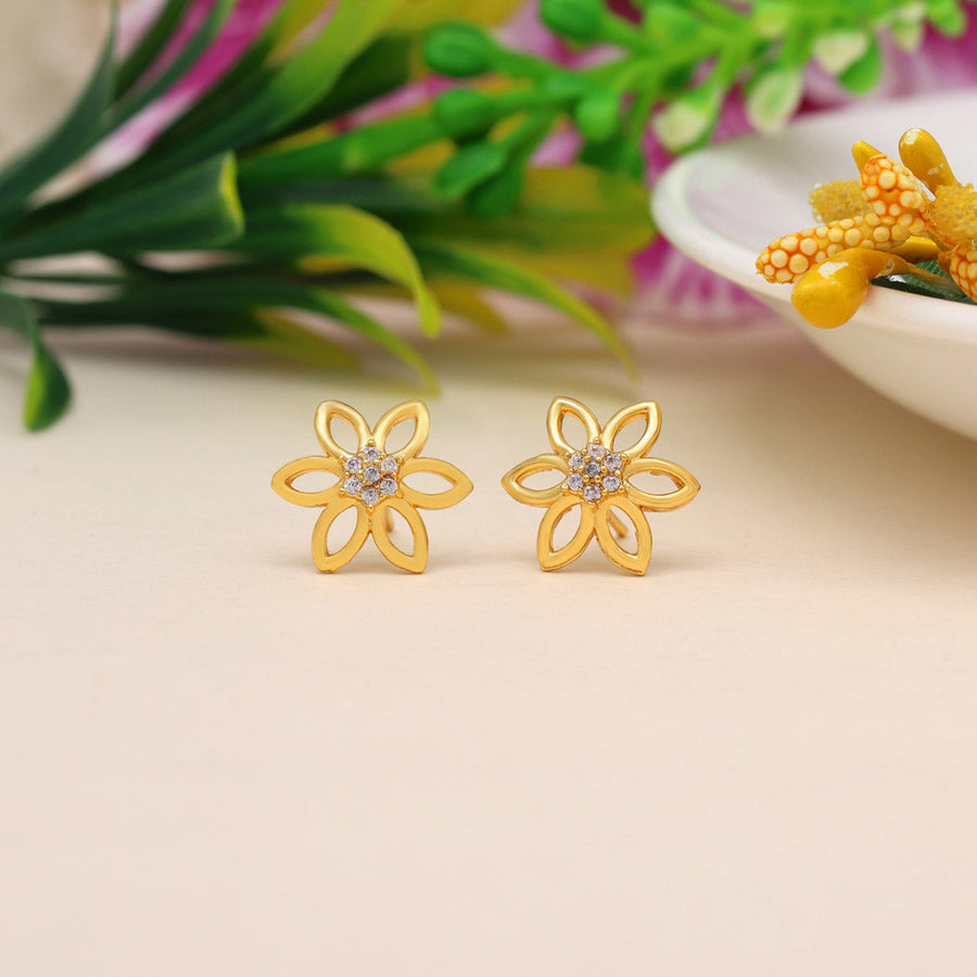 Stud Gold Plated Earrings (STUD201GLD)