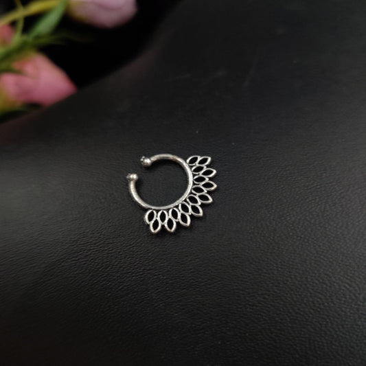 Silver Plated Oxidised Septum Nose Rings (DNR063V30710)